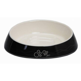 Rogz Bowls Black Paws Купичка за храна или вода 200 мл в черен цвят и декорация с лапички